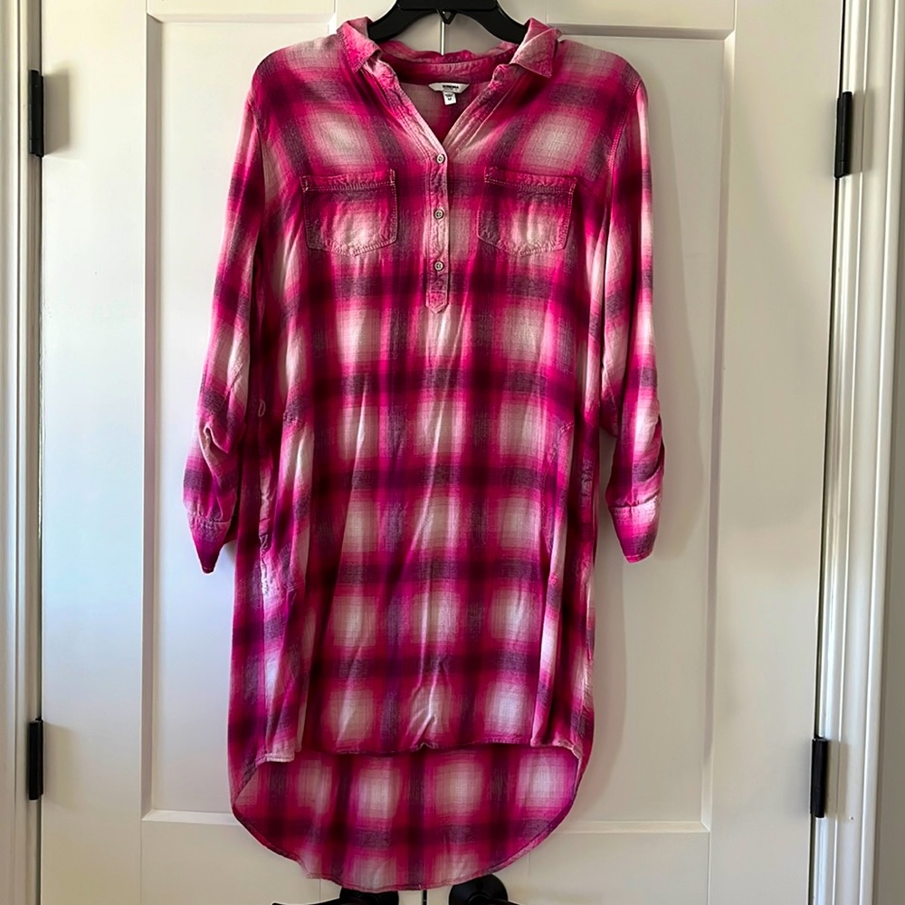 Pink flannel dress